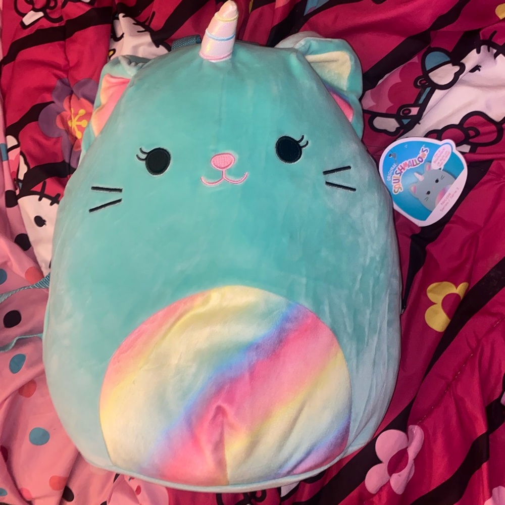 BNWT squishmallow cat backpack